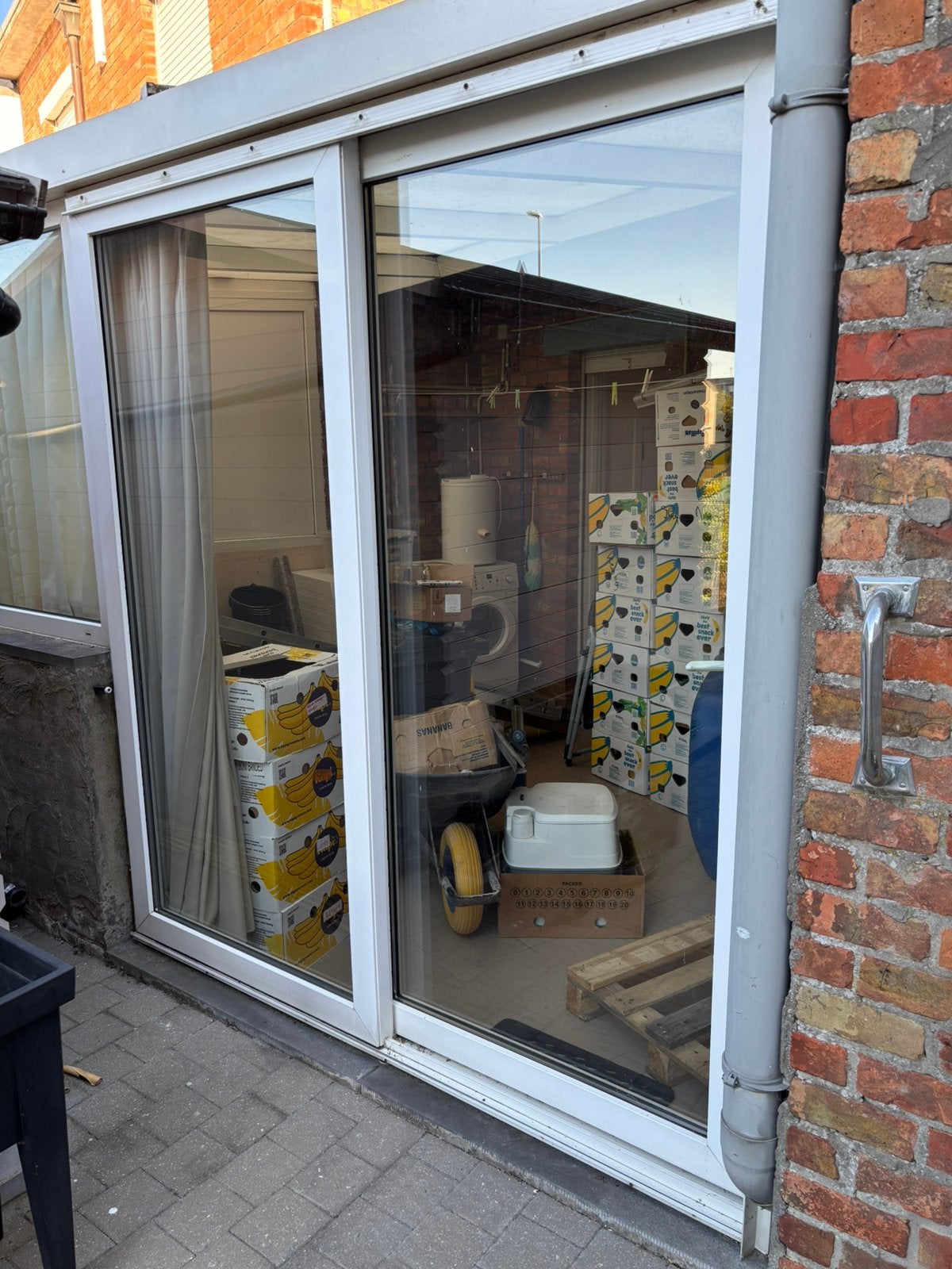 Schuifraam GRATIS dubbel glas, Doe-het-zelf en Bouw, Raamkozijnen en Schuifdeuren, Ophalen, Gebruikt