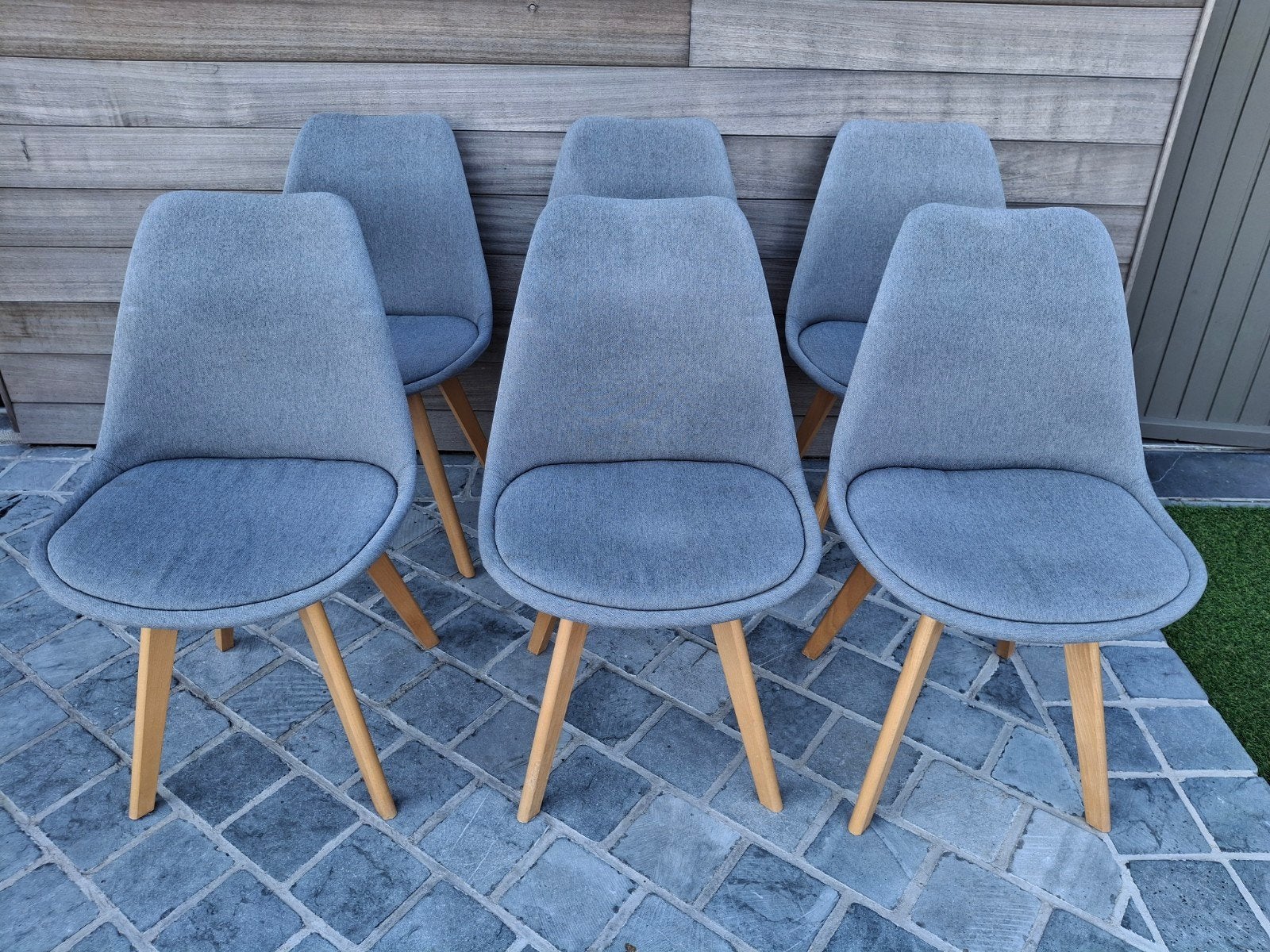 6 eetkamerstoelen, Ophalen, Stof