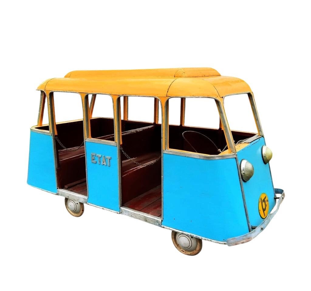 1950s Unieke Kermis Tram / Posttram - in Hout + Metaal, Ophalen