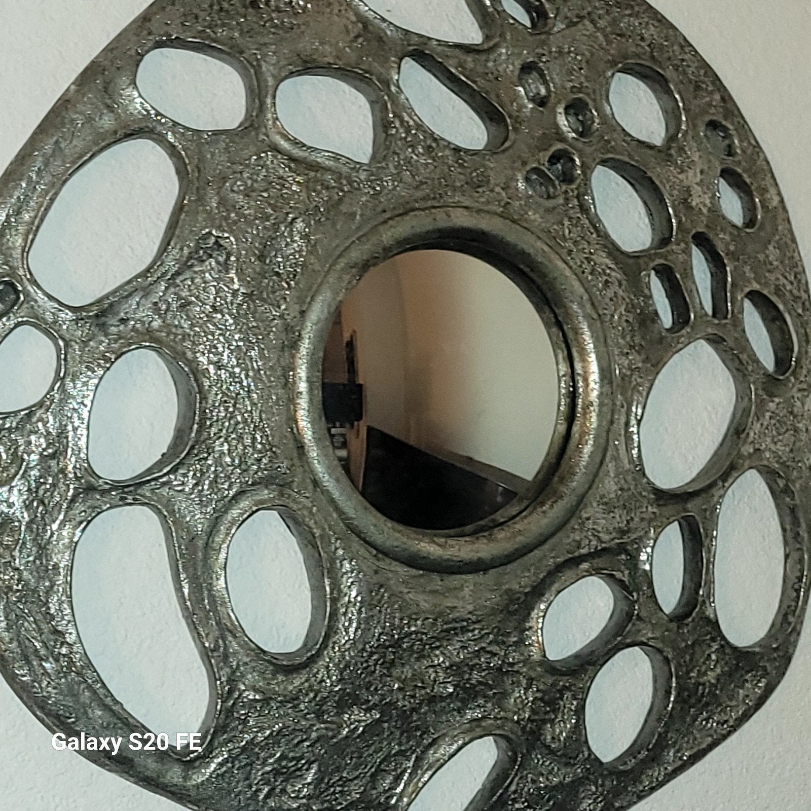 miroir futuriste argenté design 70,60 #Vitra#Eames #Cassina, Antiquités & Art, Enlèvement ou Envoi