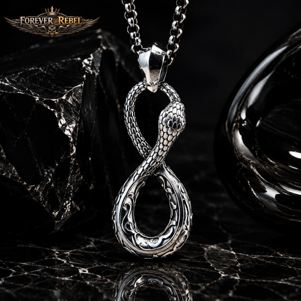 Infinity Serpent - 925 Zilver, Handtassen en Accessoires, Kettinghangers, Verzenden, Nieuw, Zilver, Dier