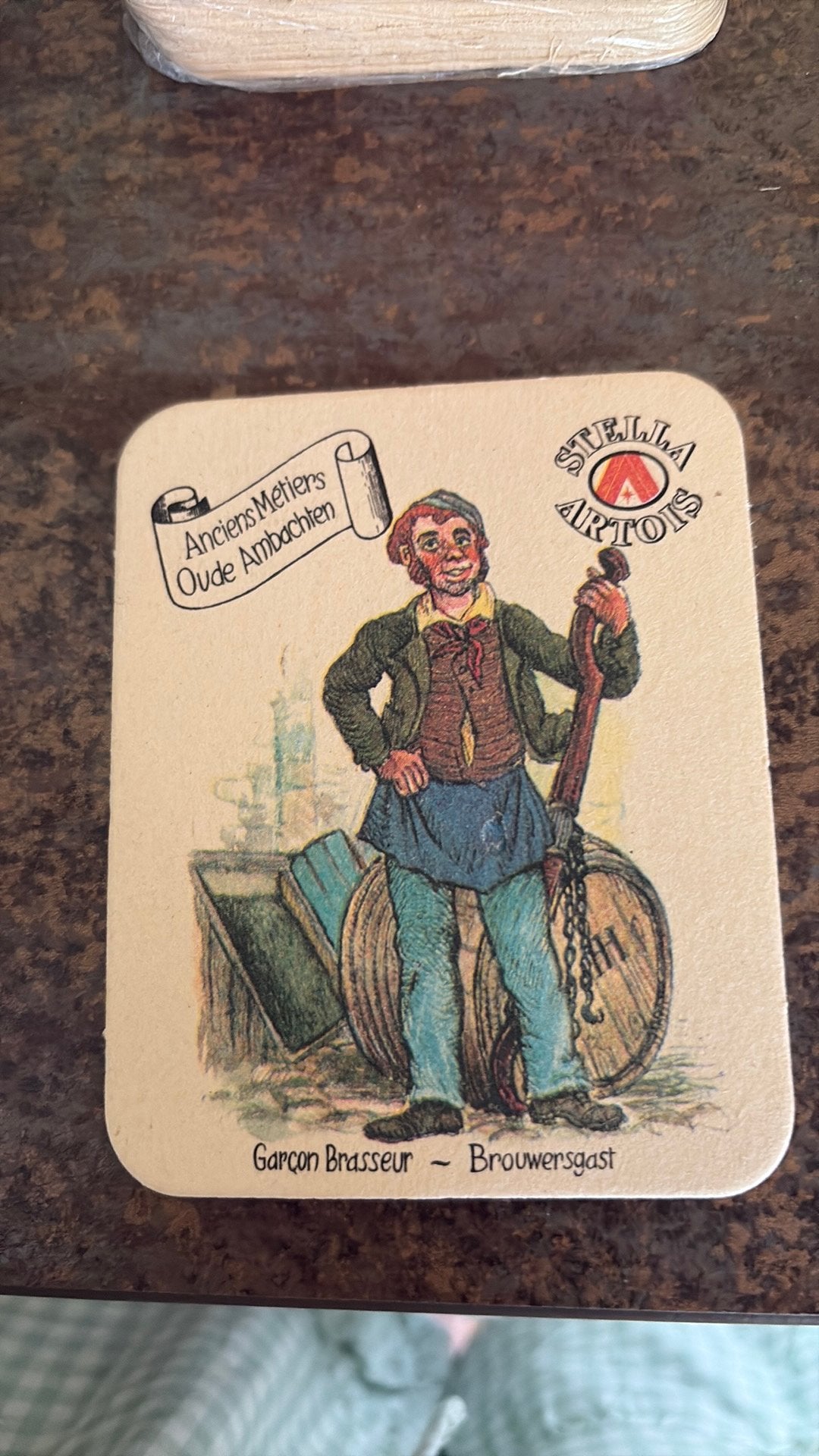 Bierviltje Stella Artois oude ambachten, Ophalen of Verzenden, Nieuw, Viltje(s), Stella Artois
