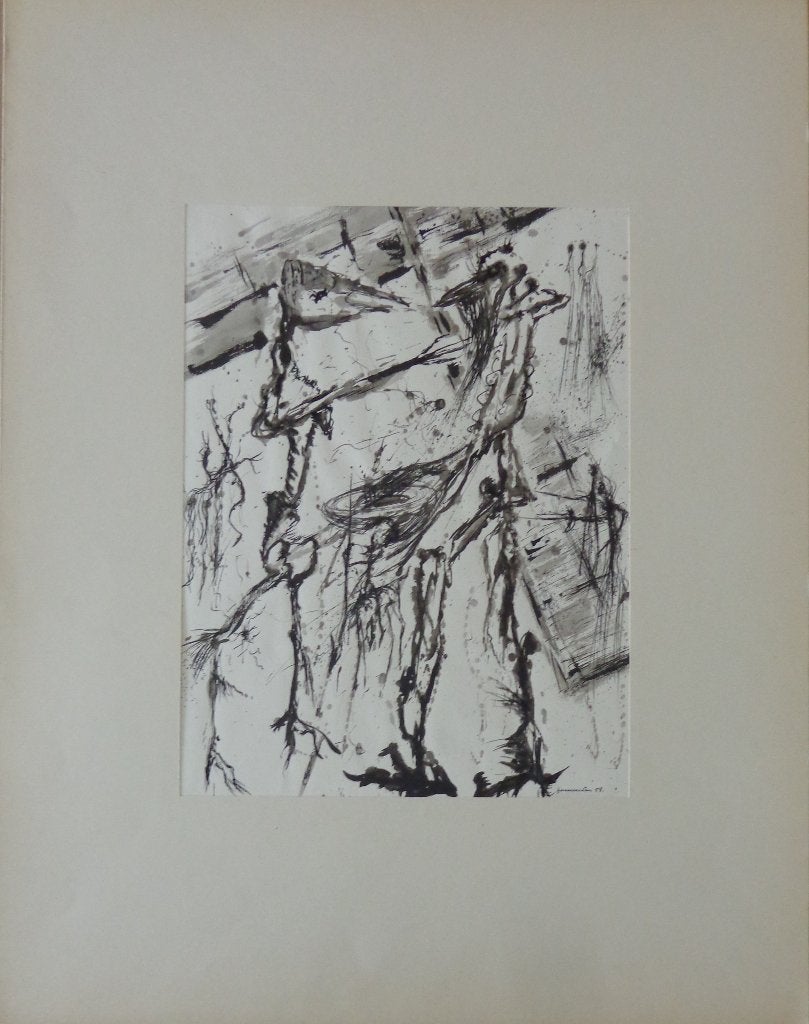 JAN VAERTEN / VOGELS / ORIGINEEL WERK / 65x50cm / SIG / 1958, Ophalen of Verzenden, Gesigneerd