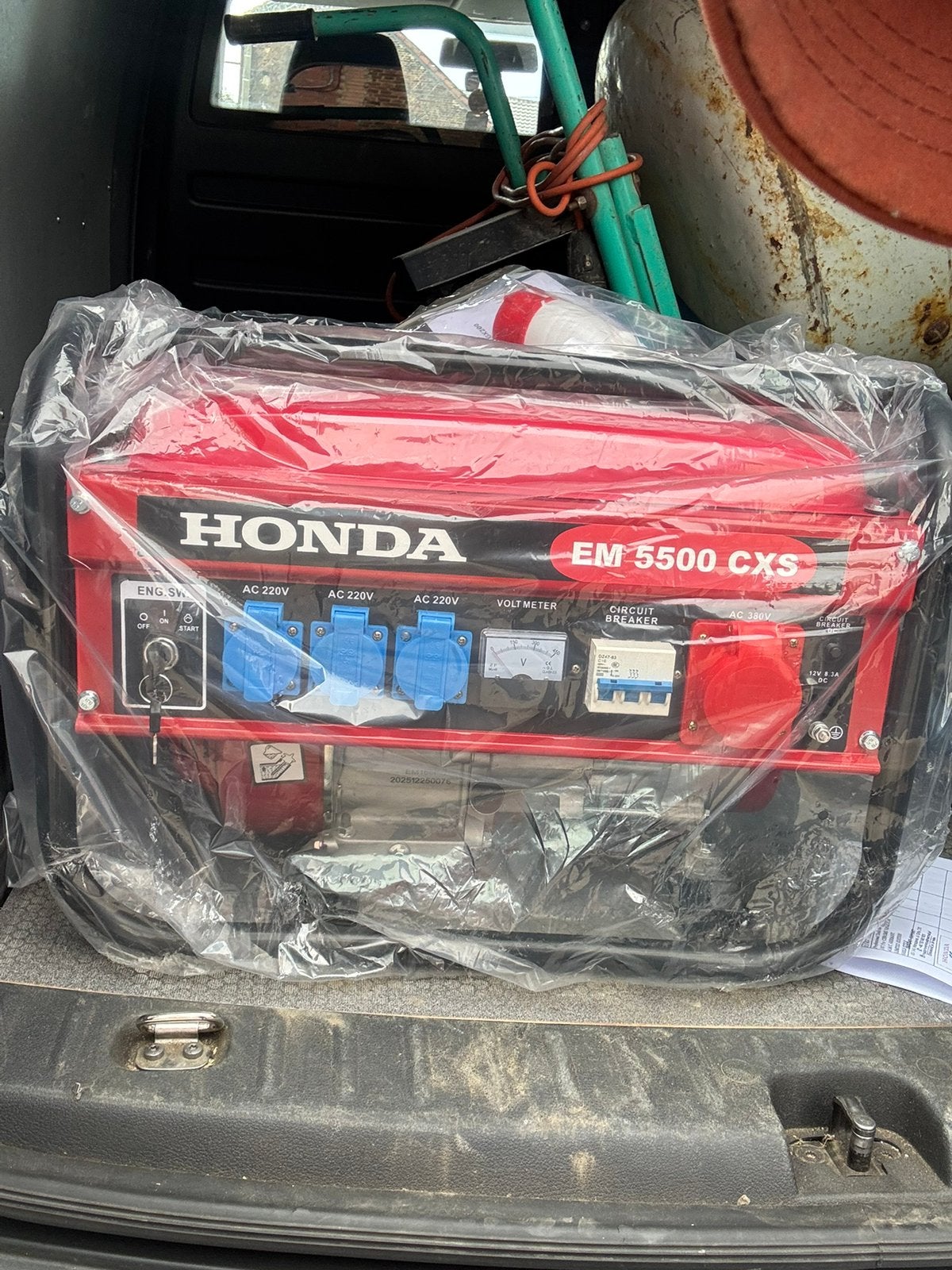 Groupe électrogène Honda EM 5500 CXS – 5,5 kVA, Enlèvement