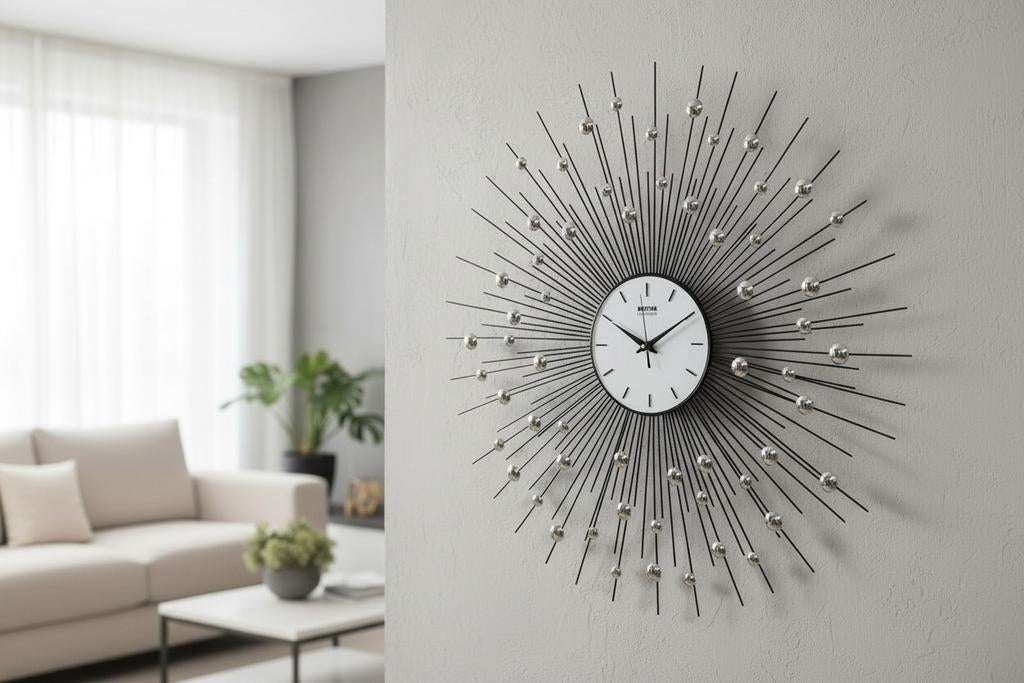 Prachtige wandklok in zeer goede staat, werkt perfect en tre, Ophalen of Verzenden, Wandklok
