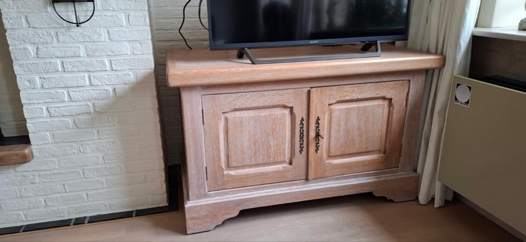 TV-meubel, Huis en Inrichting, Ophalen, Eikenhout, Met deur(en), Landelijk