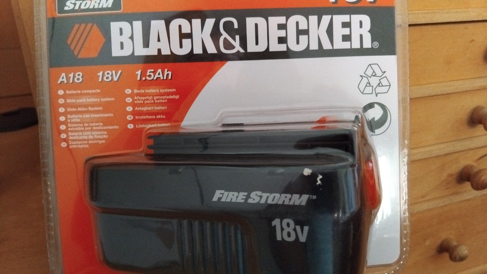 BLACK DECKER 18V compacte batterij, Ophalen of Verzenden, Nieuw, Overige typen