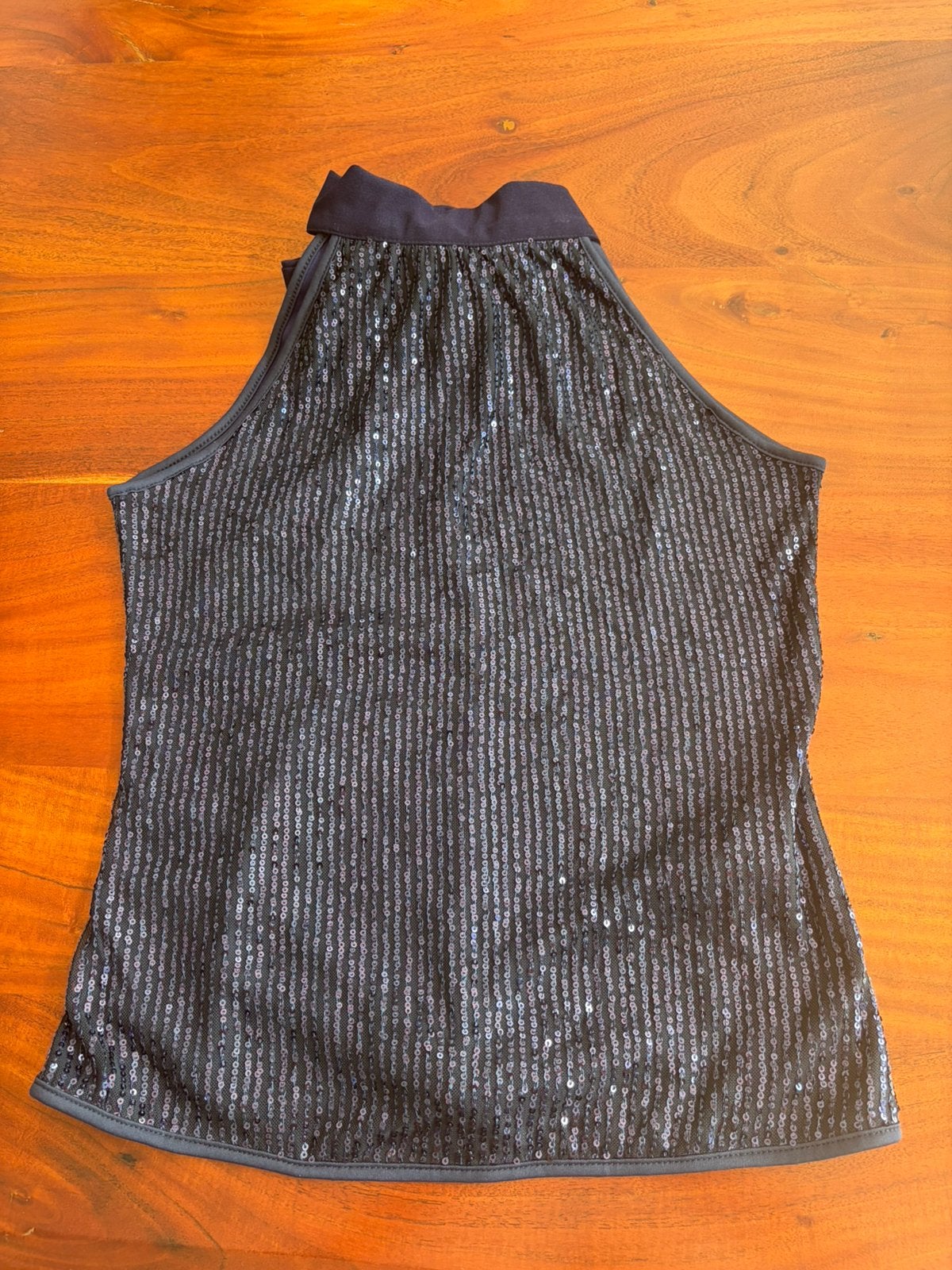 Blauw glitter haltertopje, Kleding | Dames, Topjes, Ophalen, Blauw, Zo goed als nieuw, Maat 36 (S)