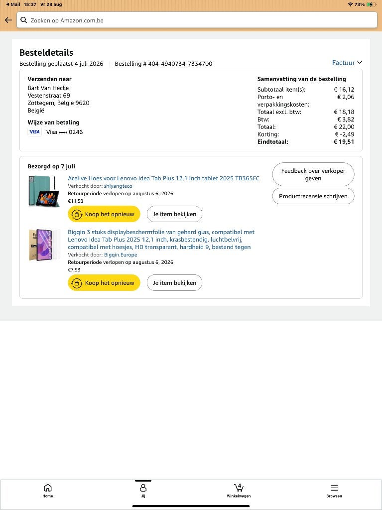 Nieuwe Lenovo Ideapad plus 12,1’  256gb GERESERVEERD, Neuf, 12 pouces, Lenovo Tab, Wi-Fi