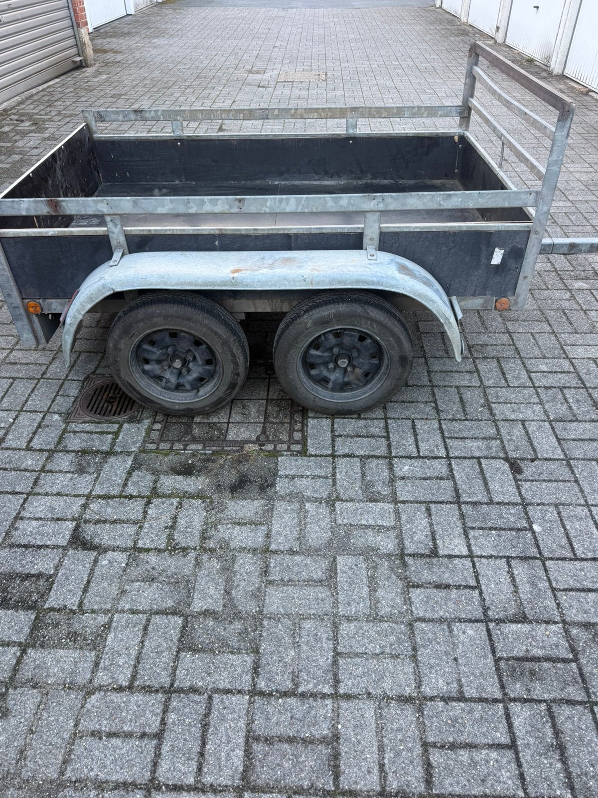 REMORQUE DOUBLE ESSIEUX 2M SUR 1M20 POUR 750€!, Enlèvement, Utilisé