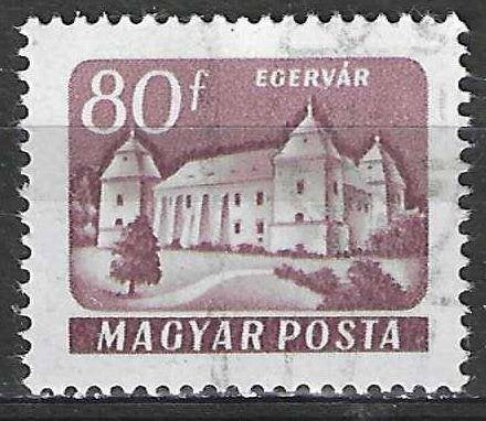 Hongrie 1960-1961 - Yvert 1339A - Châteaux (ST), Envoi, Affranchi