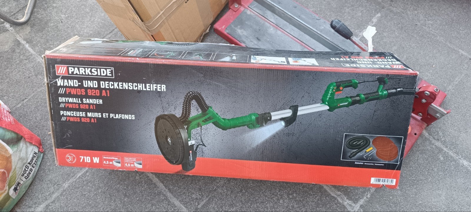 Parkside wand- en plafondschuurmachine (PWDS 920 A1), Tuin en Terras, Ophalen
