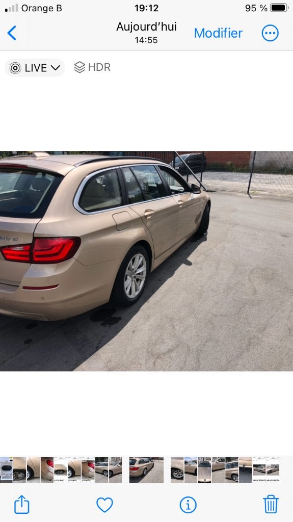 BMW série 5 break, Cuir, Beige, Break, Particulier
