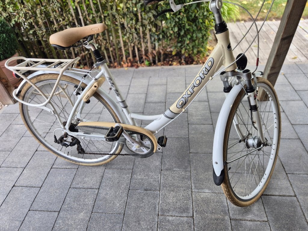 prachtige witte oxfort damesfiets, Fietsen en Brommers, (Extra) lage instap, Zo goed als nieuw, 50 tot 53 cm, Schijfrem