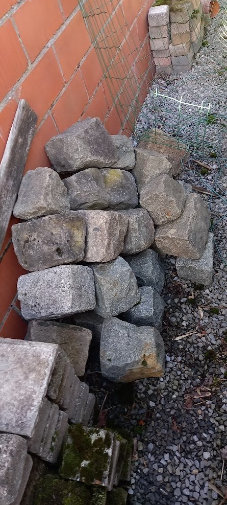 Kinderkoppen en klinkers voor oprit alles voor 70€, Béton, Enlèvement, Utilisé, 5 à 10 m²
