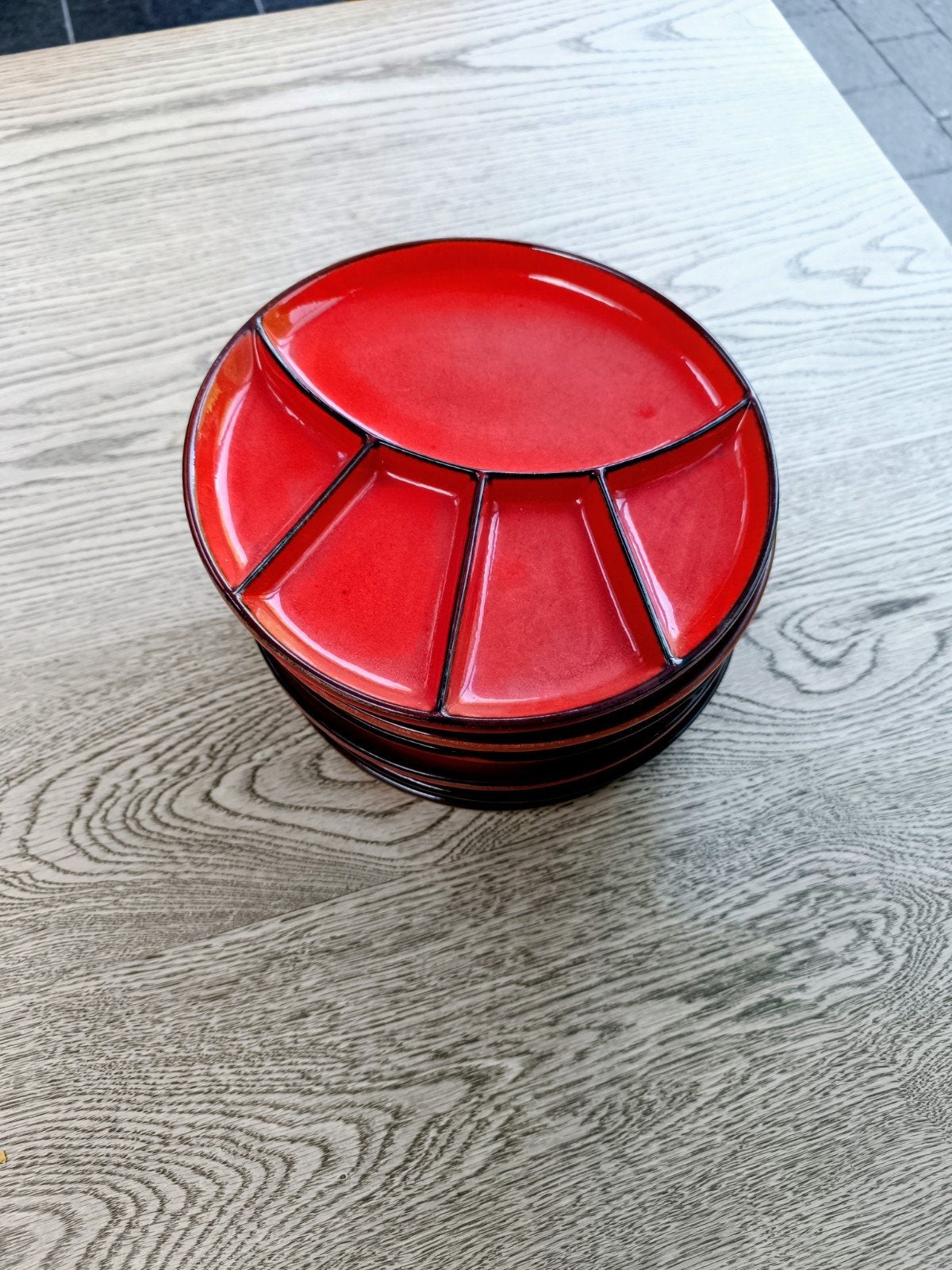 vintage keramieken fondue borden, Ophalen of Verzenden