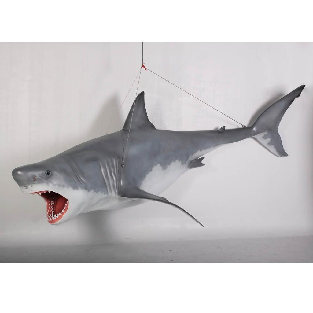 Grande statue blanche de requin — Longueur du requin 335 cm, Enlèvement, Neuf