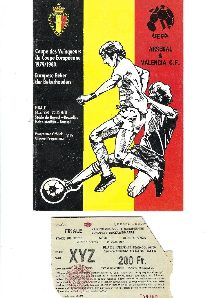 Voetbal programma Europese beker 1979/1980, Verzamelen, Ophalen of Verzenden
