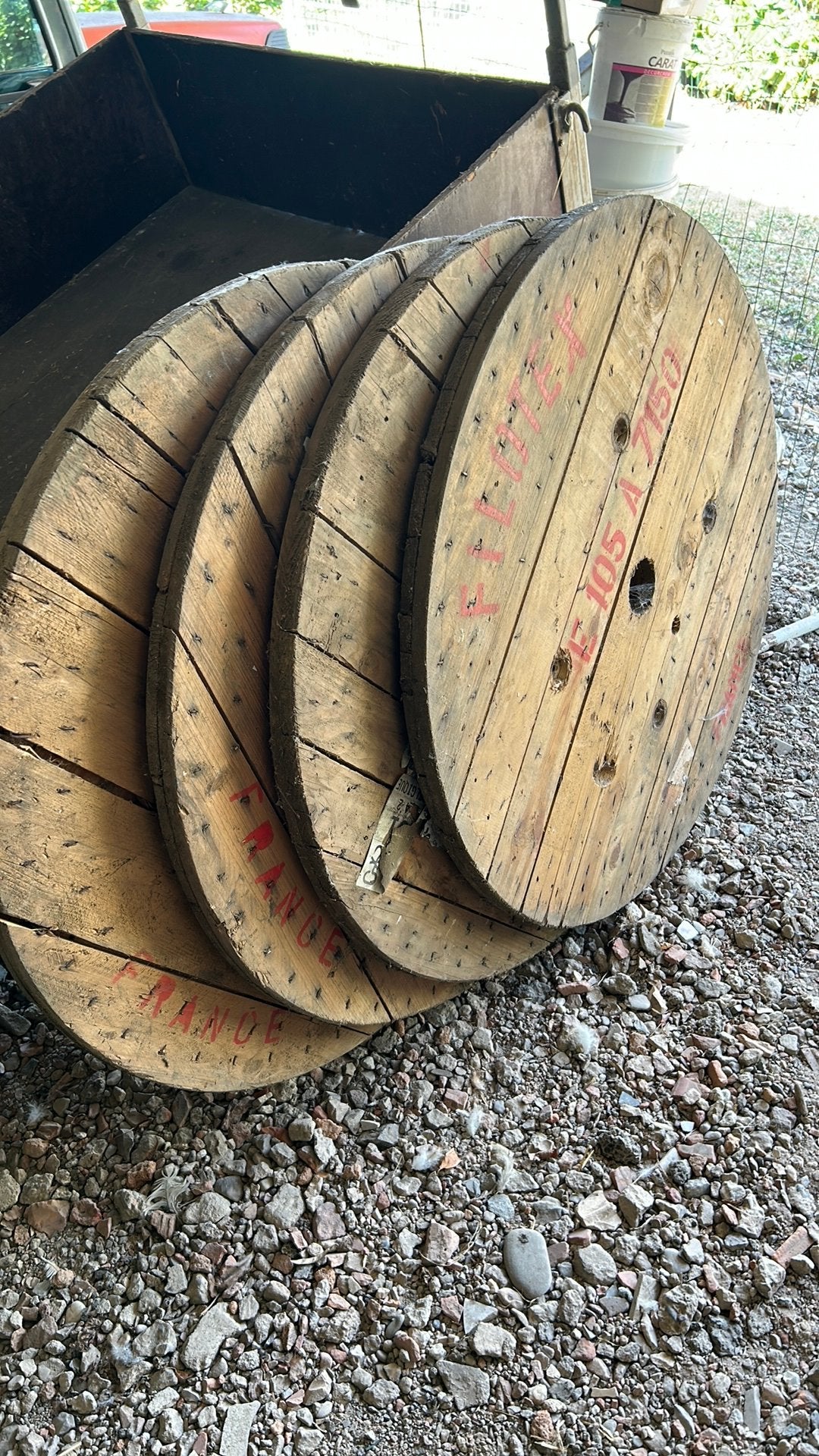 4 kabel haspel schijven, Ophalen, Gebruikt