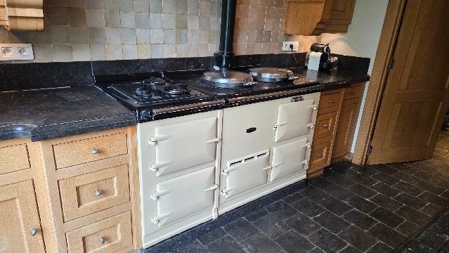 4-oven AGA fornuis met standby regeling, Elektronische apparatuur, Ophalen, Gebruikt, Warmhoudplaat, 60 cm of meer