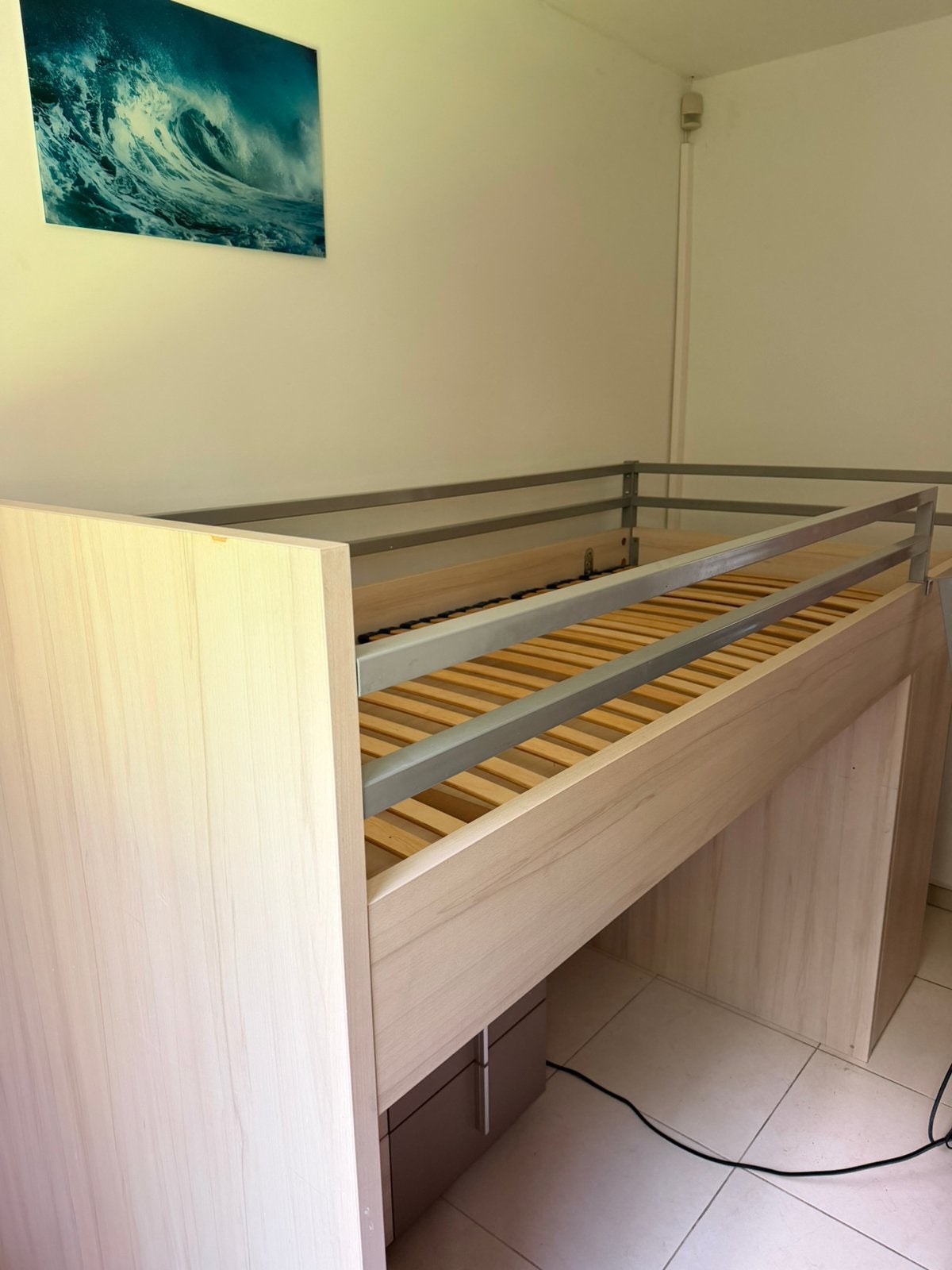 Set voor tienerkamers: hoogslaper, bureau, laden, Ophalen, Gebruikt, Hoogslaper
