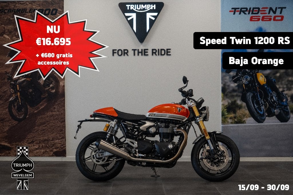 Triumph Speed Twin 1200 RS Baja Orange, Permis Moto A, Entreprise, Plus de 35 kW, 2 cylindres