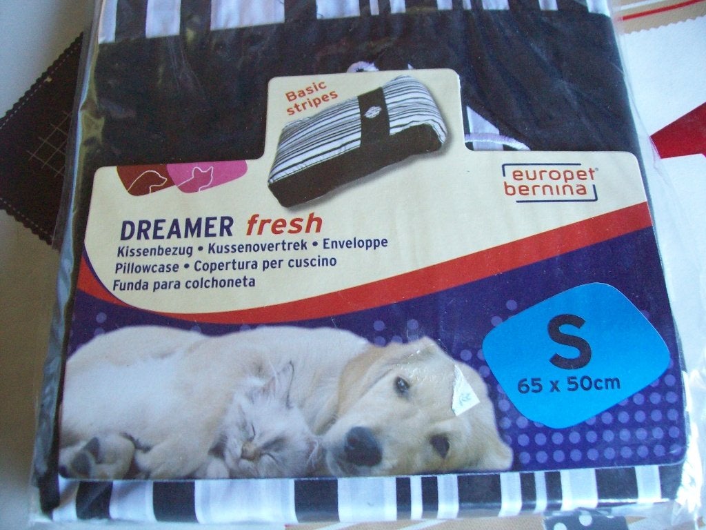 housse de coussin pour chien 'flower stripe' BLACK S 65 X 50, Animaux & Accessoires, Autres marques, Enlèvement ou Envoi, Neuf