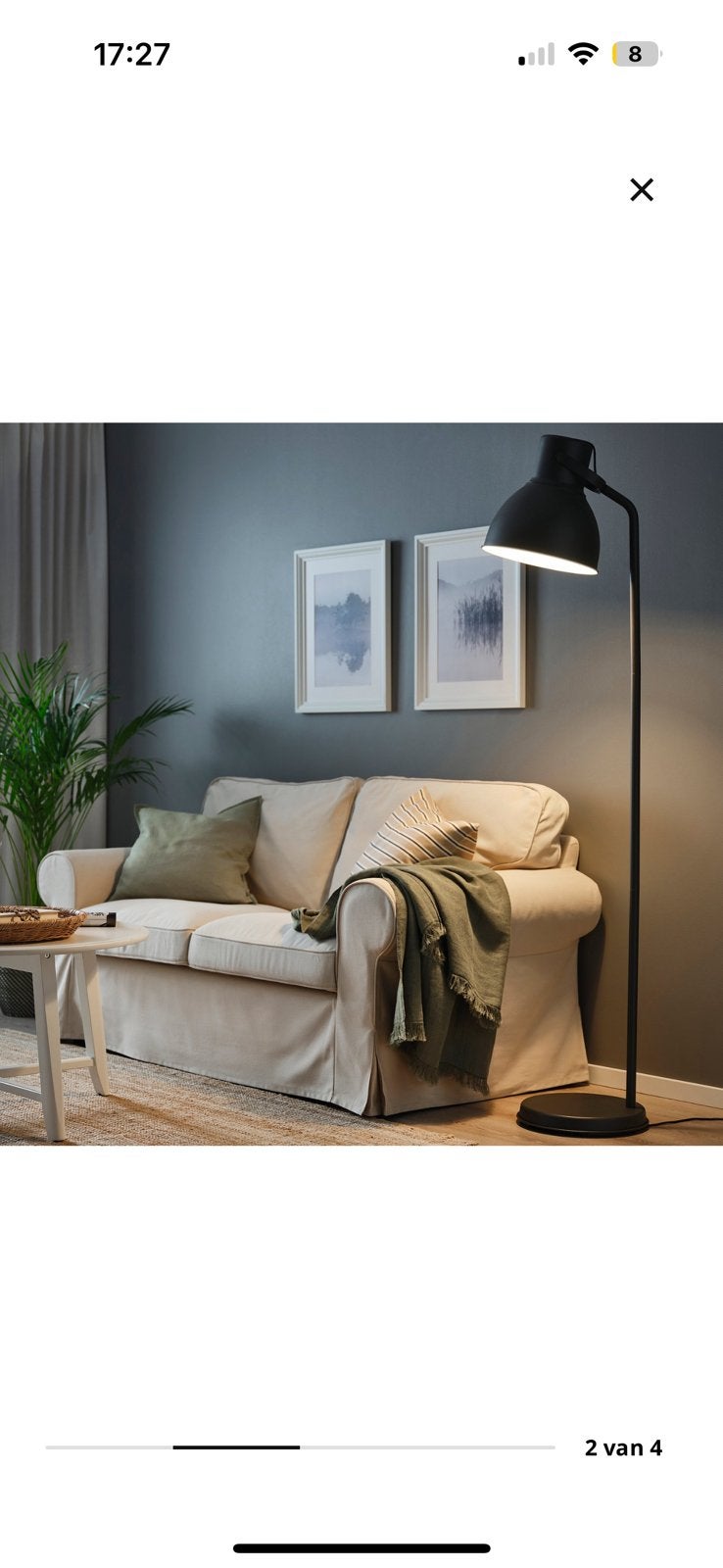 Staande lamp, Maison & Meubles, Lampes | Lampadaires, Enlèvement, Comme neuf