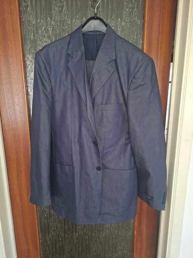 Costume homme complet G. Cabaldi Roma – Taille 54 – Bleu élé, Kleding | Heren, Kostuums en vesten, Zo goed als nieuw, Maat 52/54 (L)