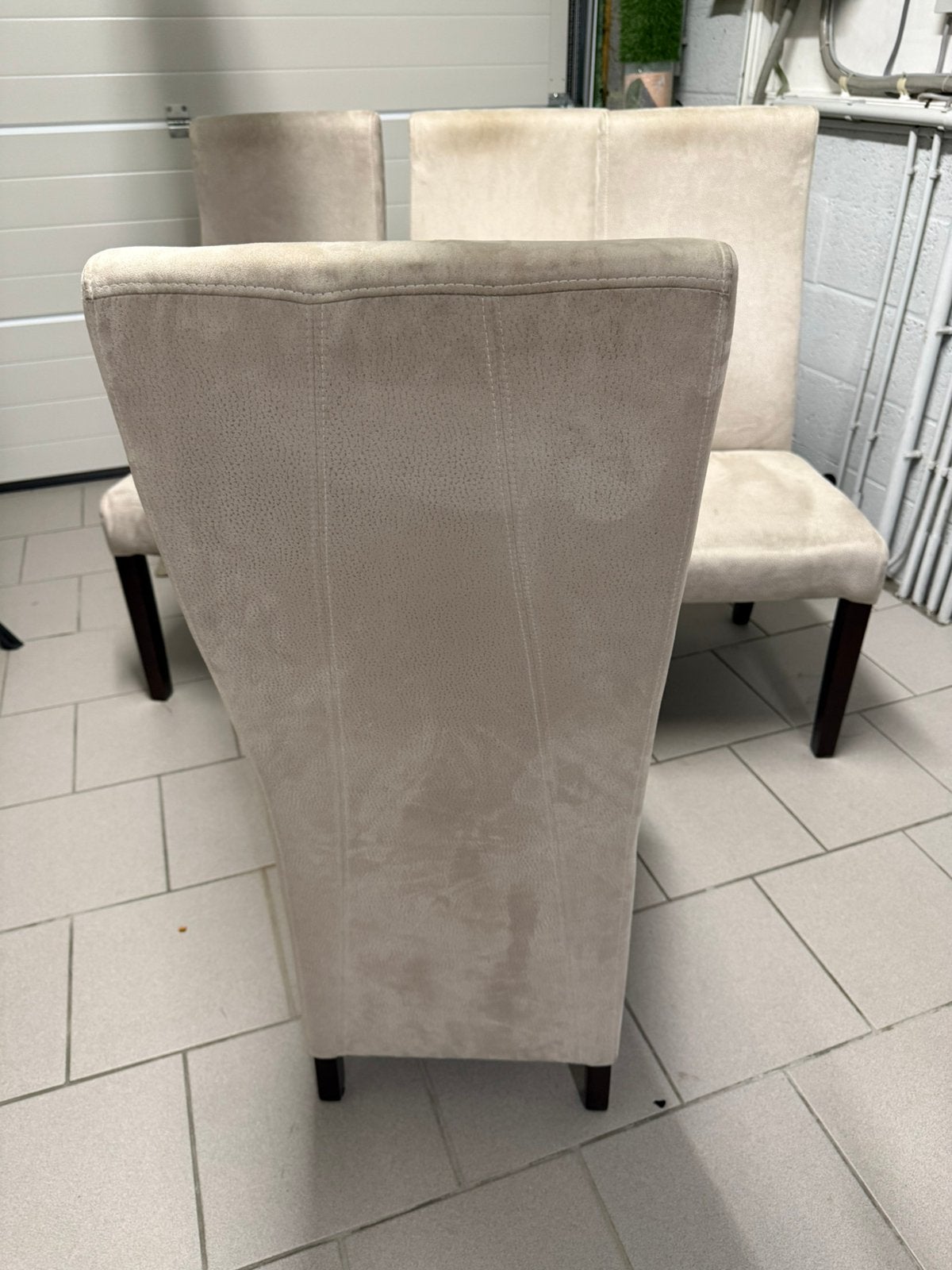 Chaises salle à manger en nubuck, Maison & Meubles, Enlèvement, Utilisé