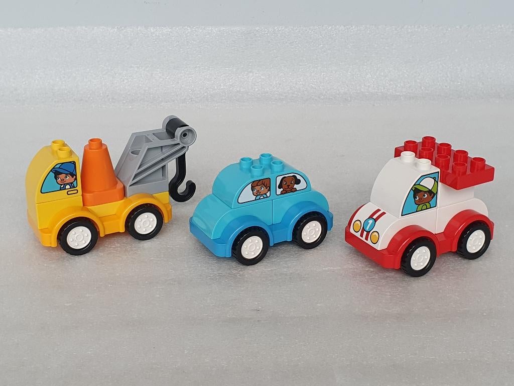 Lego Duplo 10883 - 10860: Mijn Eerste Sleepwagen & Racewagen, Enlèvement ou Envoi, Ensemble complet, Utilisé, Duplo