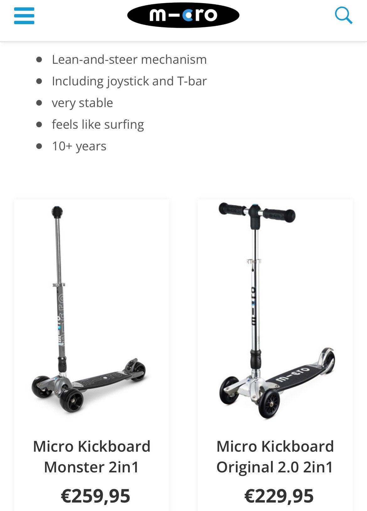 Micro kickboards voor tieners en volwassenen, Ophalen, Zo goed als nieuw