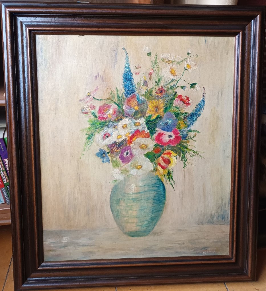Olieverfschilderij op doek, Ophalen, Doek, Stilleven, Olieverf