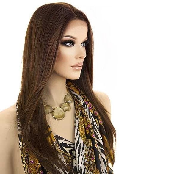Lace pruik lang steil haar zonder pony Diamond kleur P4/27/3, Enlèvement ou Envoi, Neuf