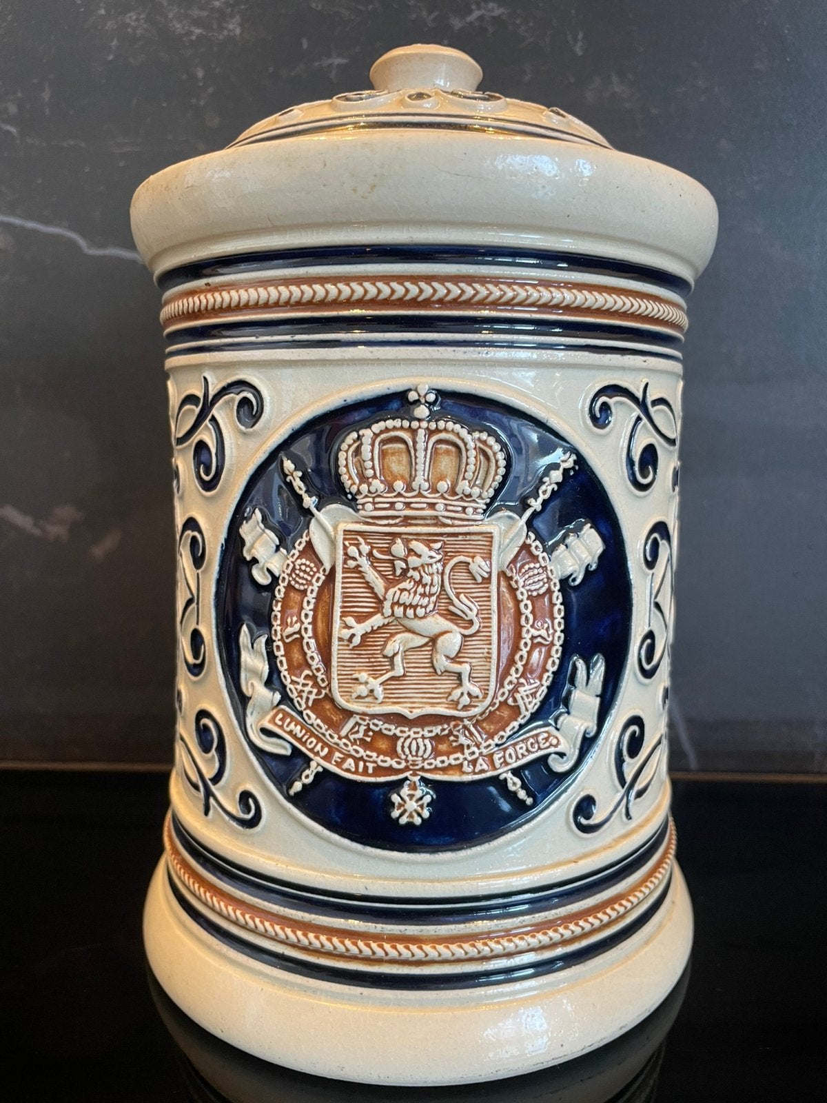 Authentique pot à tabac ancien JH — début des années 1900, Enlèvement ou Envoi