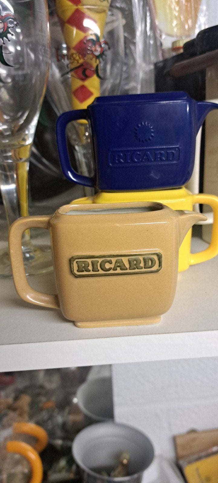 Beige karafje ricard  in porselein, Ophalen of Verzenden
