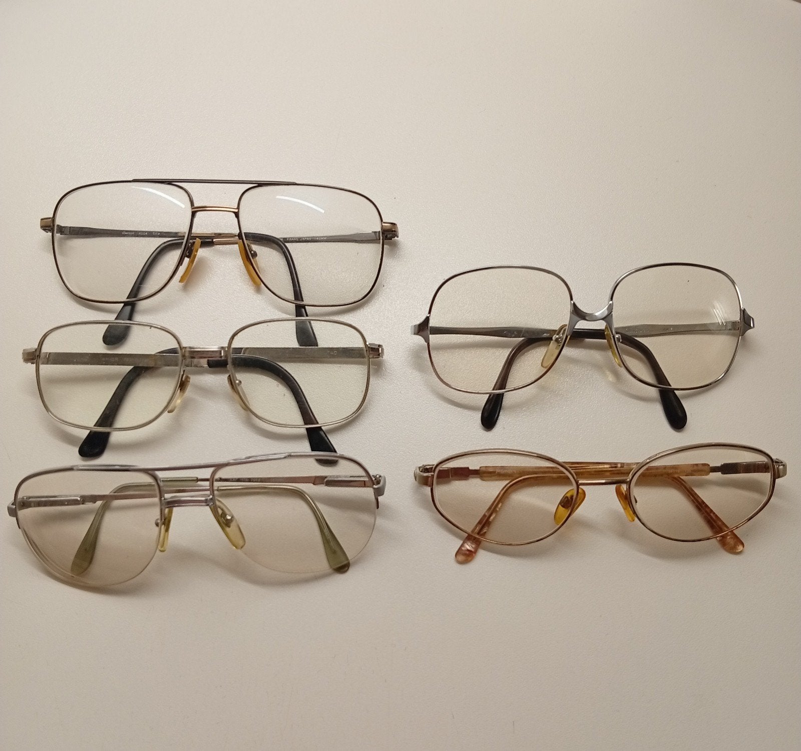 Lot de 5 lunettes vintage adaptées aux hommes et aux femmes, Enlèvement ou Envoi, Utilisé, Lunettes