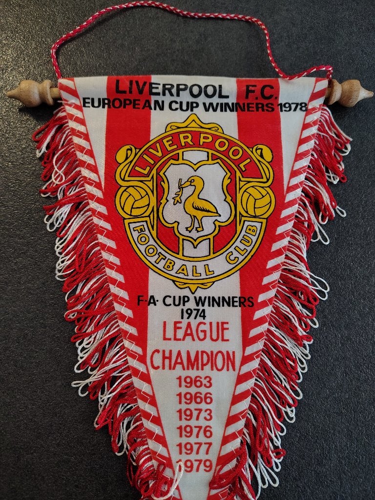 1970-80s Liverpool football club vaandel vaantje wimpel, Verzamelen, Ophalen of Verzenden
