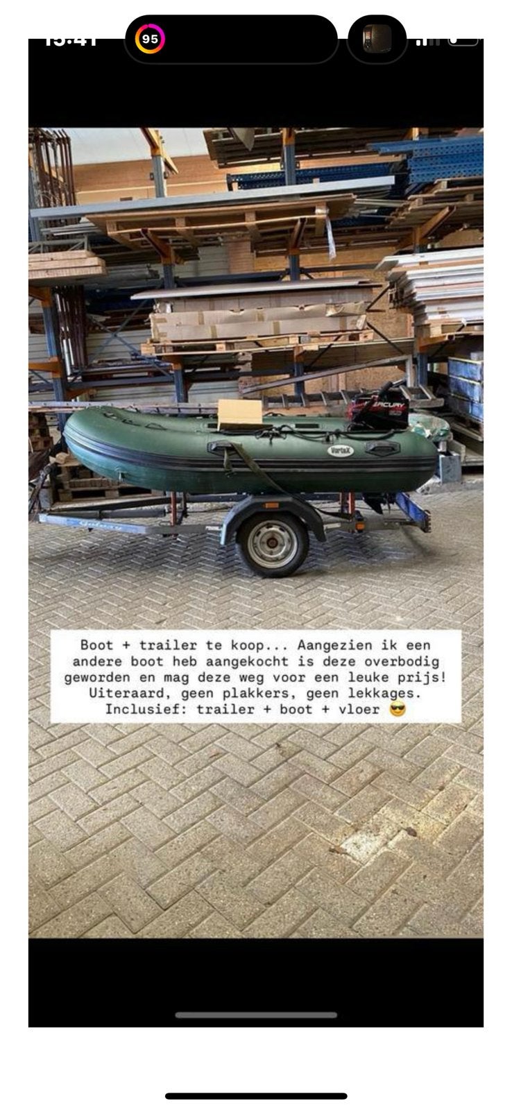 Boot te koop met trailer (650 euro = koopje) !, Watersport en Boten, Boottrailers, Ophalen, Zo goed als nieuw