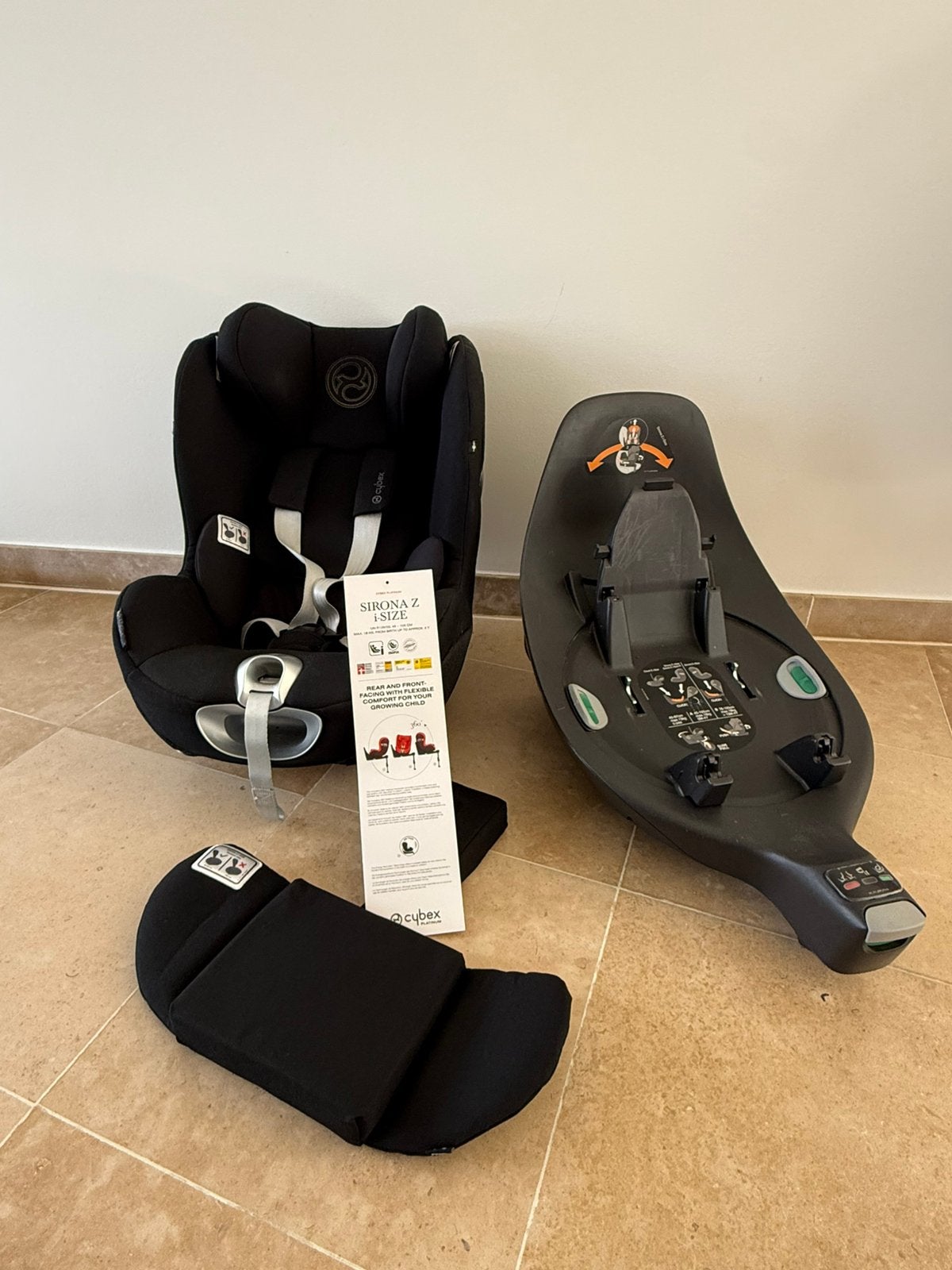 Cybex autostoel + isofix nieuwstaat, Verstelbare rugleuning, 0 t/m 18 kg, Zo goed als nieuw, Isofix