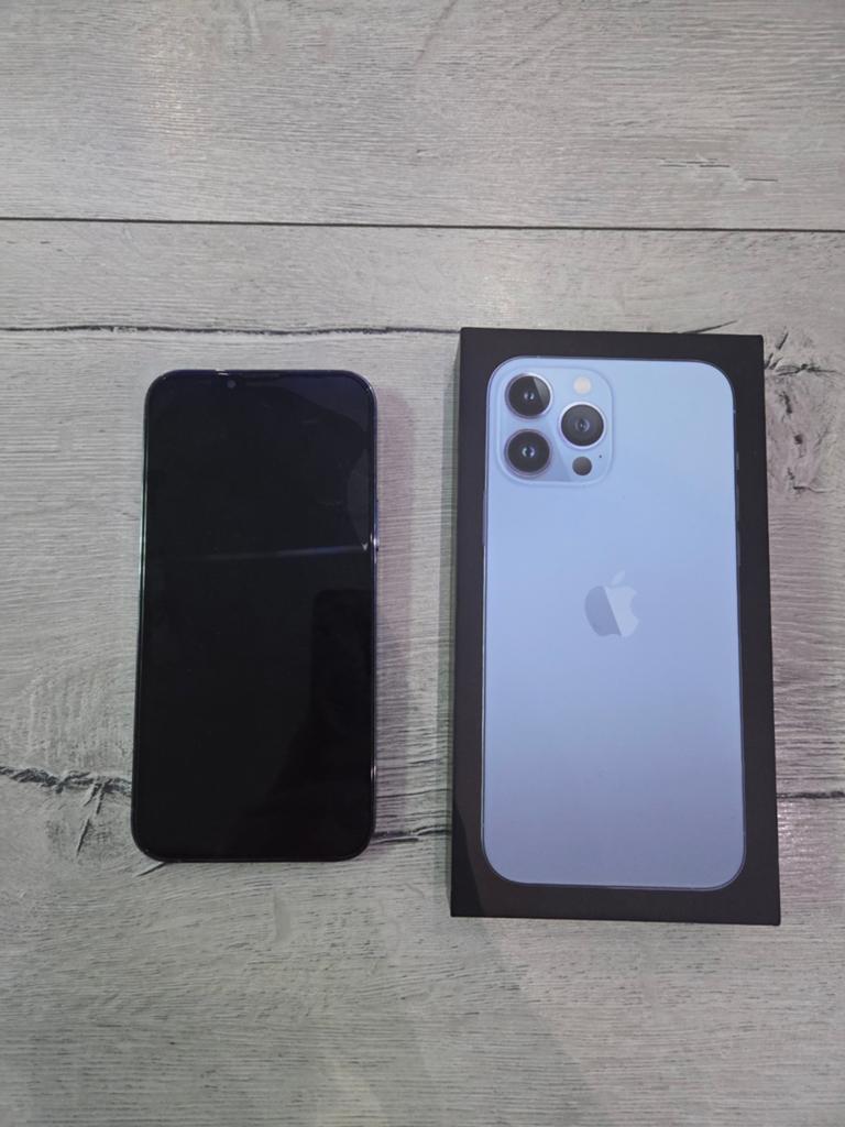 ZO GOED ALS NIEUW IPHONE 13 PRO MAX 128 GB, Telecommunicatie, Ophalen, Blauw, 128 GB, IPhone 13