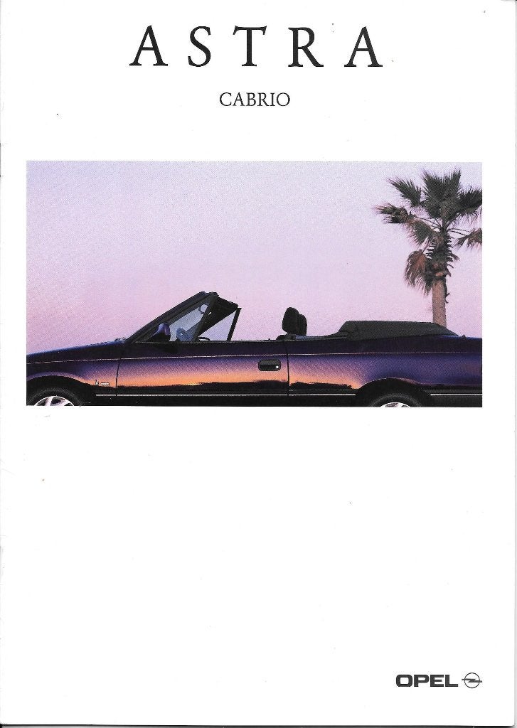 OPEL ASTRA CABRIO  1994, Livres, Enlèvement ou Envoi, Comme neuf, Opel
