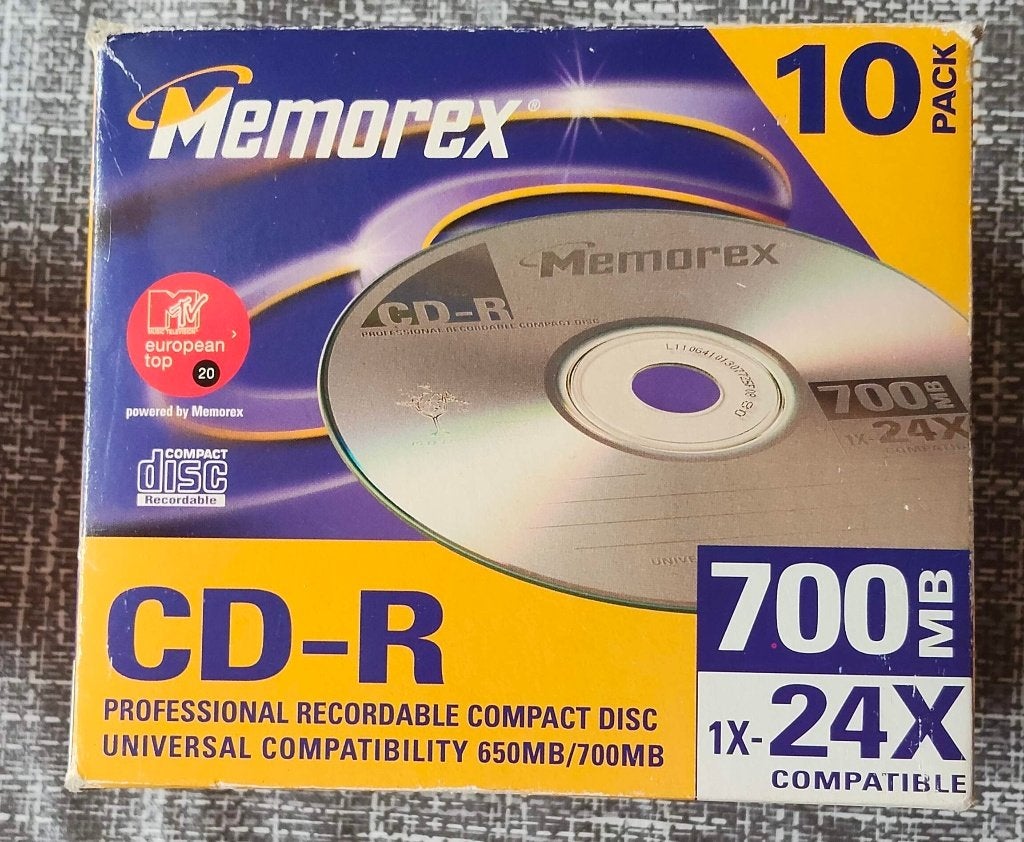 Beschrijfbare CD-R in Juwel case, Informatique & Logiciels, Disques enregistrables, Enlèvement, Neuf, Cd, Memorex