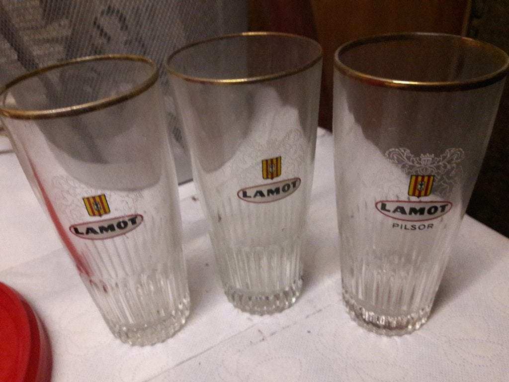 vieux verres à bière, Enlèvement, Utilisé, Verre ou Verres, Autres marques