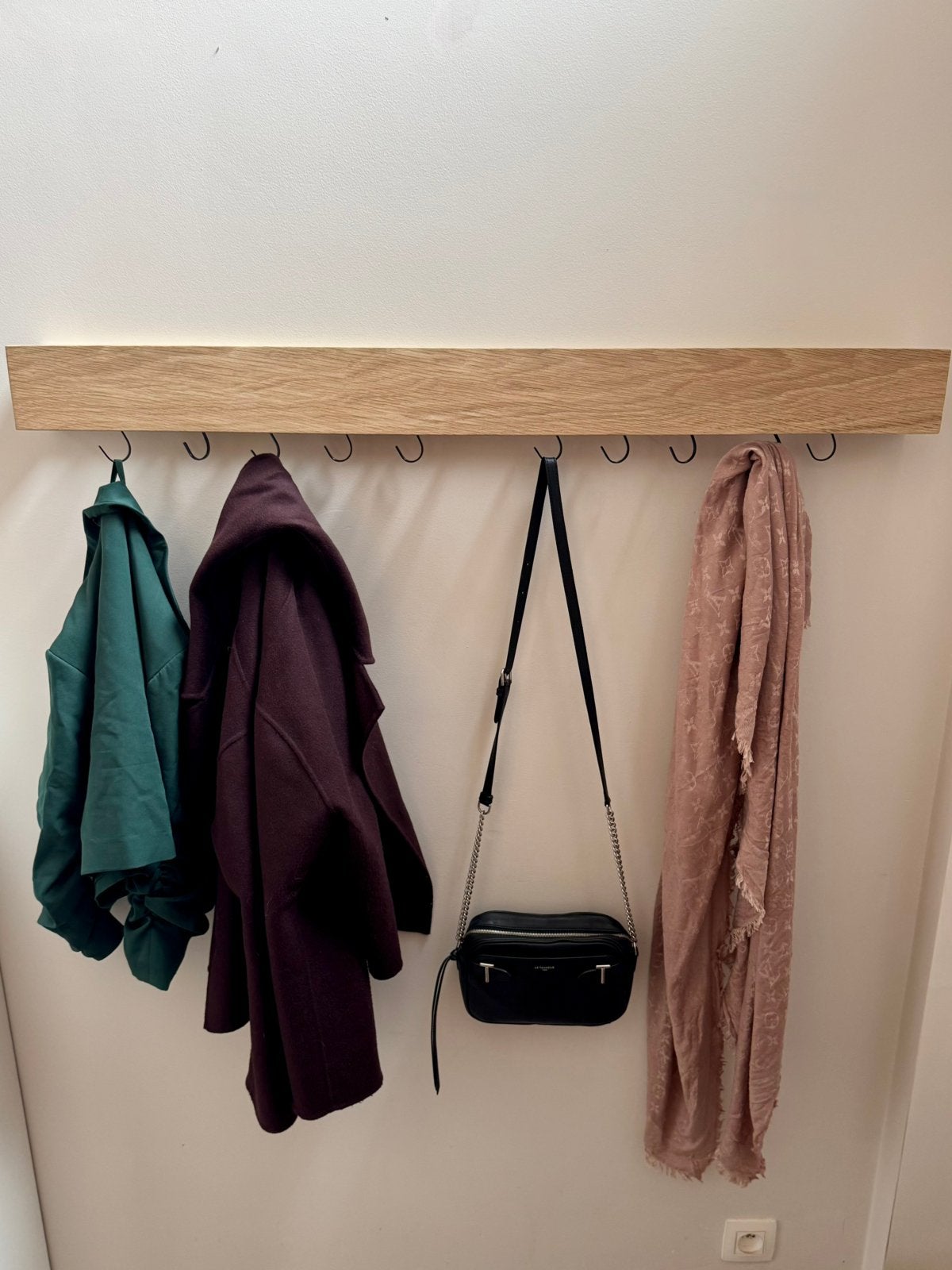 Porte-manteau mural artisanal en chêne Design – 11 crochets, Enlèvement, Neuf, Bois, Portemanteau mural