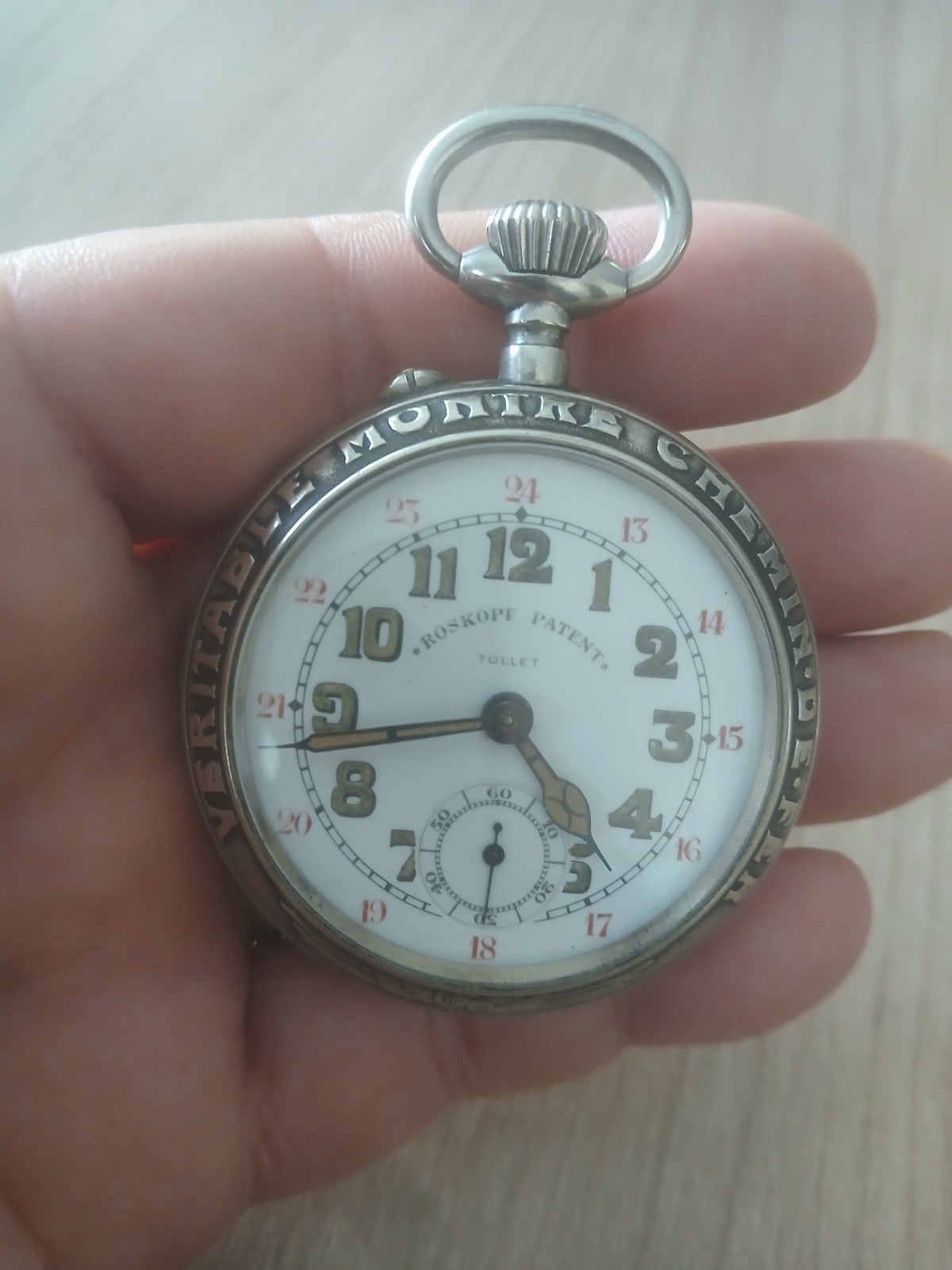 montre gousset roskopf fonctionne puis elle s'arrête, Enlèvement ou Envoi