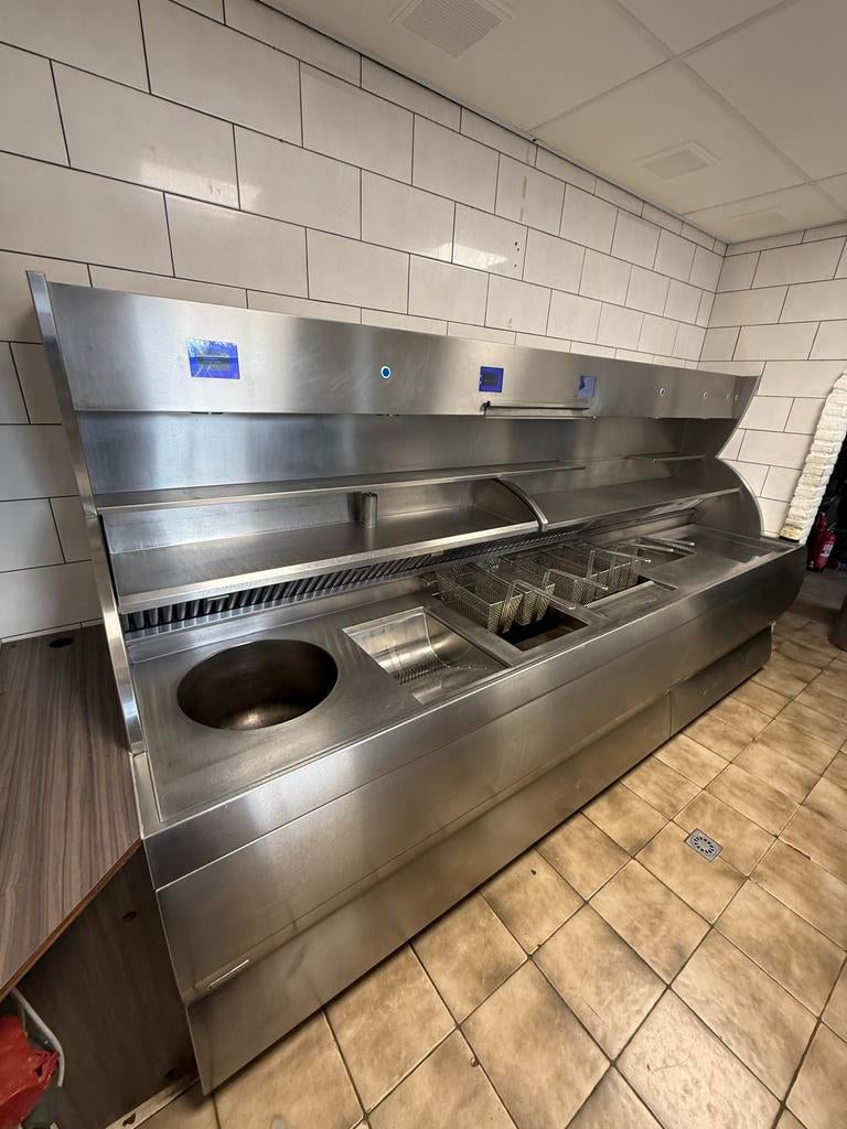Hoogrendement Friteuse bakwand frituur gas horeca friet tent, Ophalen, Fornuis, Frituur en Grillen