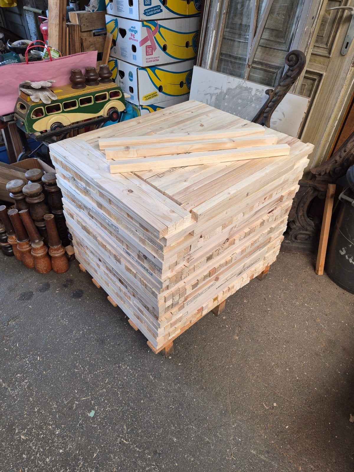 houten balkjes 3 X 3, Ophalen