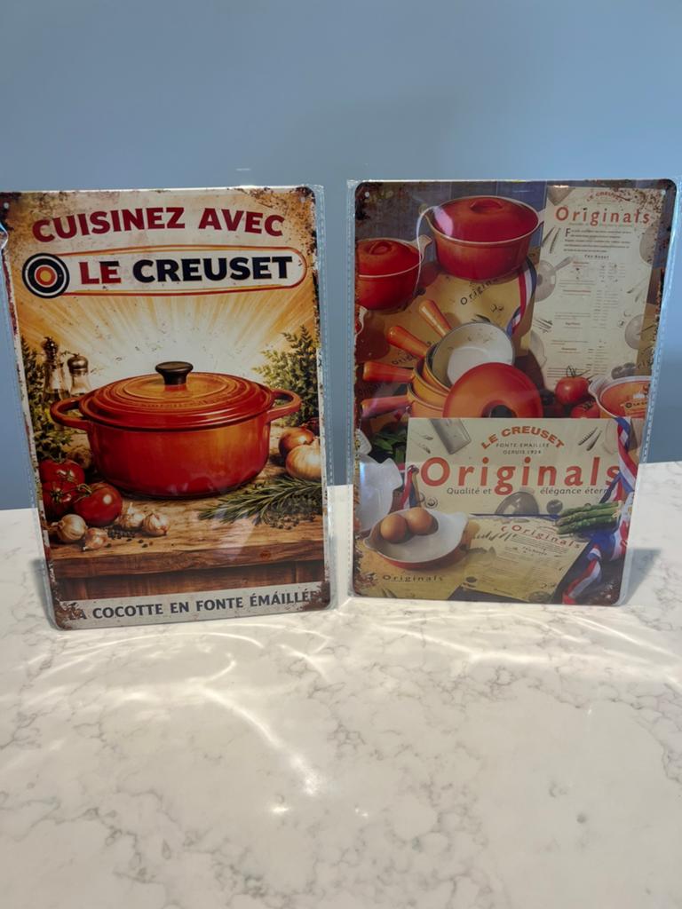 Panneau publicitaire en métal Le Creuset 30x20, Enlèvement ou Envoi, Neuf, Panneau publicitaire