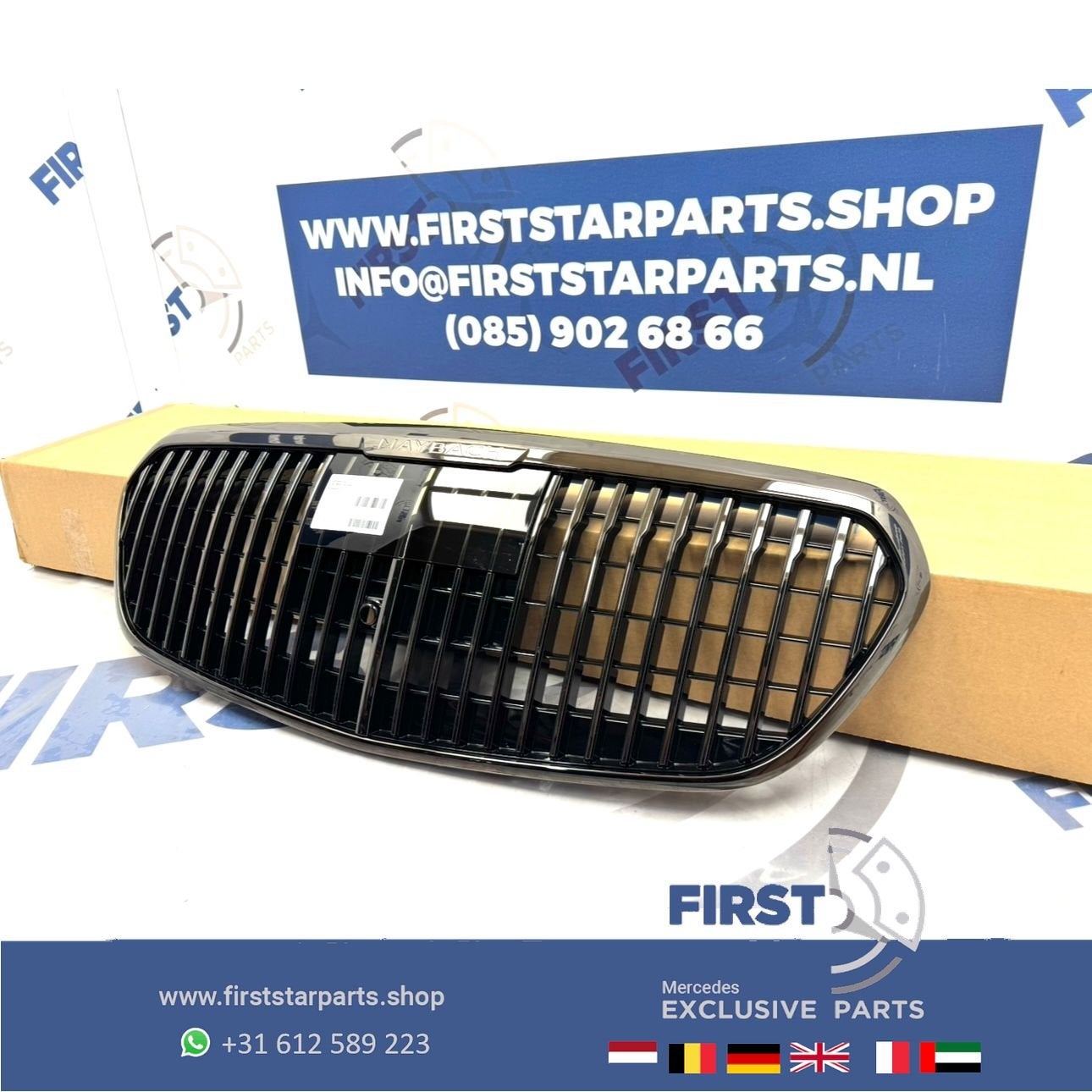 W223 MAYBACH BUMPER GRIL S KLASSE ORIGINEEL A2238801303 MERC, Utilisé, -, -, Enlèvement ou Envoi